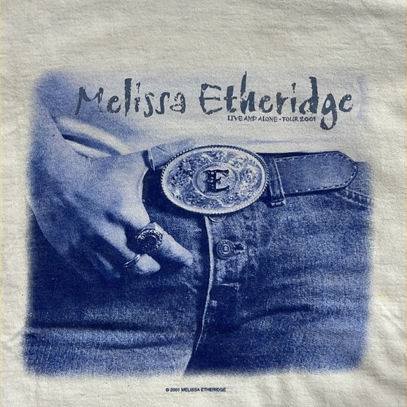 Melissa Etheridge 2001 Tour Shirt XL Live and Alone White Concert Tee Vintage - Picture 6 of 10